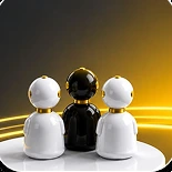 Illustration : trois personnages côte à côte, symbole du trajet partagé